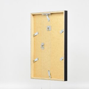 Efecto marco de madera perfil 35 negro 9x13 cm cristal de museo