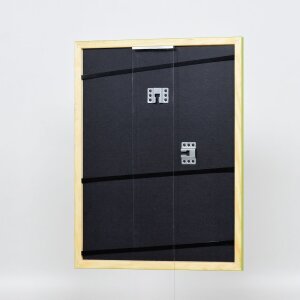 Efecto marco de madera perfil 89 verde 9x13 cm cristal de museo