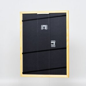 Efecto marco de madera perfil 89 marrón claro 9x13 cm cristal de museo