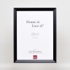 Marco de madera efecto Top N negro 9x13 cm cristal de museo