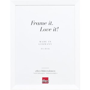 Marco de madera efecto Top N blanco 9x13 cm cristal de museo