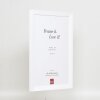 Marco de madera efecto Top N blanco 9x13 cm cristal de museo