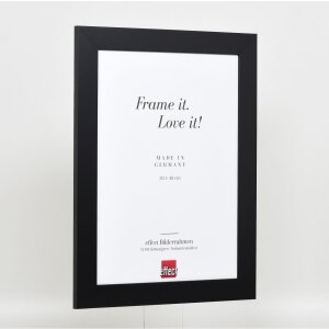 Efecto marco de madera maciza perfil 30 negro 9x13 cm cristal de museo