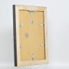 Efecto marco de madera maciza perfil 28 oro 9x13 cm cristal transparente