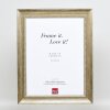 Efecto marco de madera maciza perfil 28 oro 9x13 cm cristal transparente