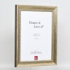 Efecto marco de madera maciza perfil 28 oro 9x13 cm cristal transparente