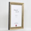 Efecto marco de madera maciza perfil 28 oro 9x13 cm cristal transparente