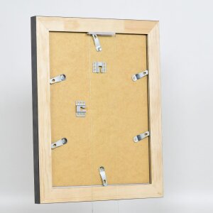 Efecto marco de madera maciza perfil 28 oro 9x13 cm cristal antirreflejos