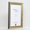 Efecto marco de madera maciza perfil 28 oro 9x13 cm cristal acrílico