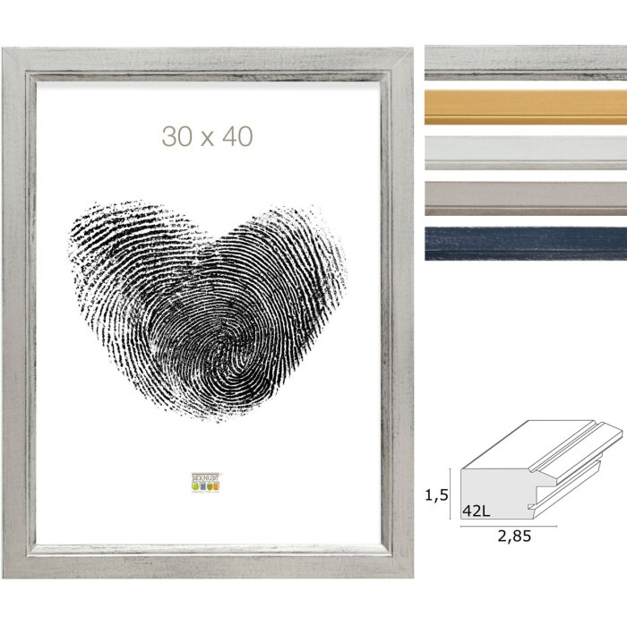 Marco de madera S42L con cristal premium