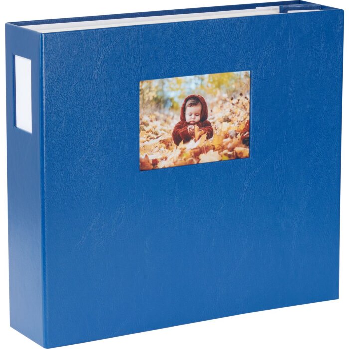 HNFD Álbum de fotos LONA 34,5x33 cm azul 1000 fotos 10x15 cm 168 páginas blancas