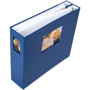 HNFD Álbum de fotos LONA 34,5x33 cm azul 1000 fotos 10x15 cm 168 páginas blancas