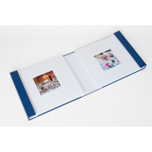HNFD Álbum de fotos LONA 34,5x33 cm azul 1000 fotos 10x15 cm 168 páginas blancas