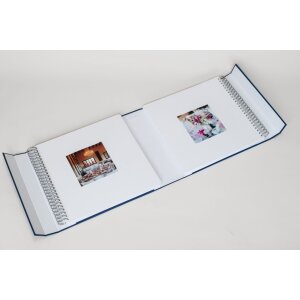 HNFD Álbum de fotos LONA 34,5x33 cm azul 1000 fotos 10x15 cm 168 páginas blancas