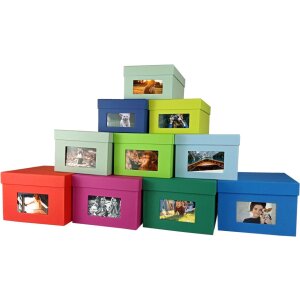 HNFD XL Photo Box Kandra 700 fotos 13x18 cm acero azul
