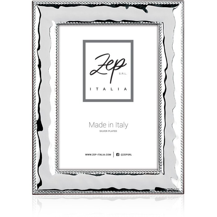 Marco alto brillo Larino 9x13 cm plata
