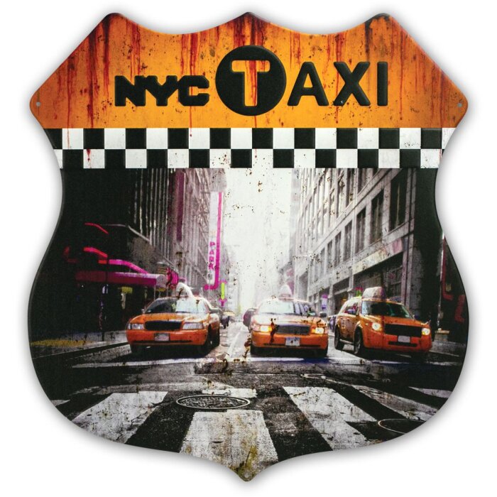 Cartel de hojalata NY CITY 40x43 cm