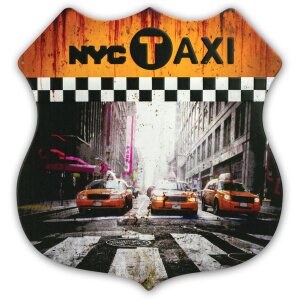 Cartel de hojalata NY CITY 40x43 cm
