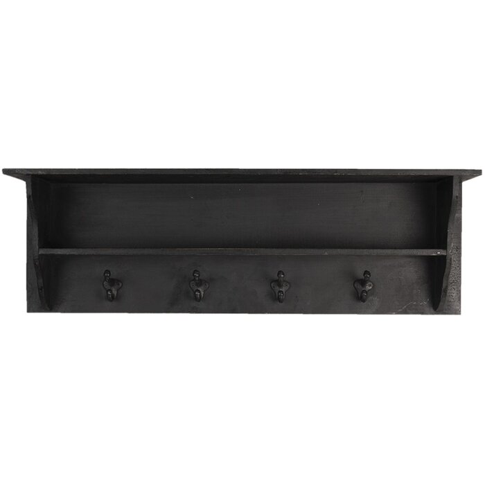 Perchero negro 90x18x29 cm 5H0473Z