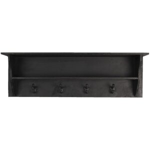 Perchero negro 90x18x29 cm 5H0473Z