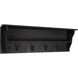 Perchero negro 90x18x29 cm 5H0473Z