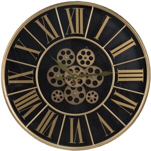Reloj de pared negro Ø 60x8 cm 5KL0209