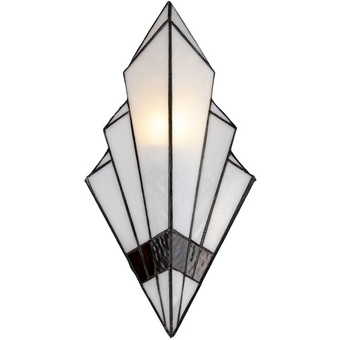 Aplique Tiffany blanco 23x13x43 cm E27-máx 1x40W 5LL-6083