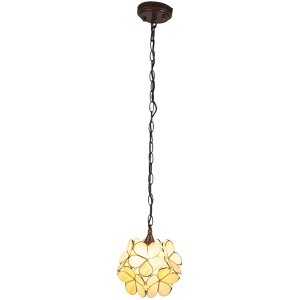 Lámpara colgante Tiffany crema Ø 25x91 cm...