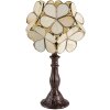 Lámpara de mesa Tiffany crema 21x21x38 cm E14-máx 1x25W 5LL-6095
