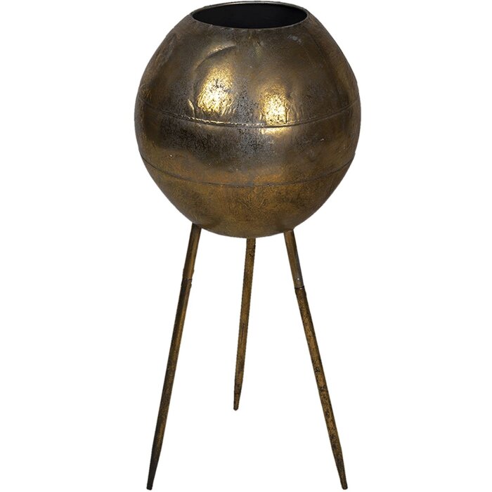 Decoración Jardinera oro Ø 27x66 cm 5Y0878
