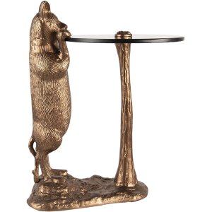 Mesa auxiliar marrón 51x36x30 cm 6AL0051