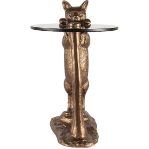 Mesa auxiliar marrón 51x36x30 cm 6AL0051