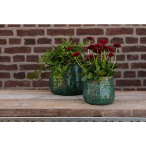 Maceta verde Ø 13x11 cm 6CE1252S