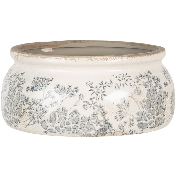 Maceta gris Ø 20x8 cm 6CE1254M