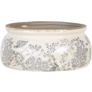 Maceta gris Ø 20x8 cm 6CE1254M