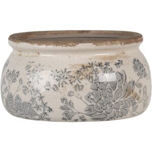 Maceta gris Ø 16x8 cm 6CE1254S