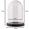 Clayre & Eef 6GL2168Z Campana de vidrio Ø 12x17 cm campana de vidrio redonda