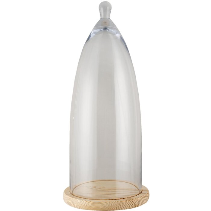 Campana de cristal transparente Ø 24x56 cm 6GL3005