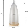 Campana de cristal transparente Ø 24x56 cm 6GL3005