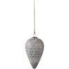 Bola de árbol de Navidad gris Ø 15x25 cm 6GL3095