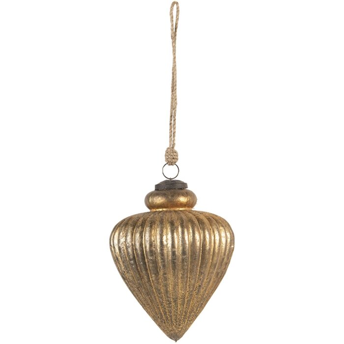 Bola de árbol de Navidad dorada Ø 13x16 cm 6GL3108