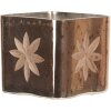 Portacandelitas - portavelas dorado 7x7x9 cm 6GL3211