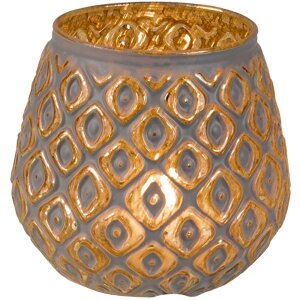 Portacandelitas - Portavelas gris Ø 9x8 cm 6GL3246
