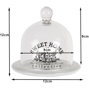 Campana de vidrio transparente Ø 12x12 cm 6GL3409
