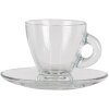 Taza de café con platillo transparente 8x6x6 - 11x10x2 cm - 85 ml 6GL3418