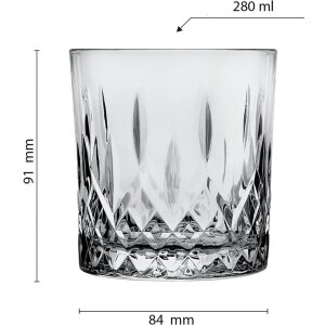 Vaso de vidrio gris Ø 8x9 cm - 280 ml 6GL3468