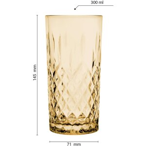Vaso de vidrio marrón Ø 7x15 cm - 280 ml...