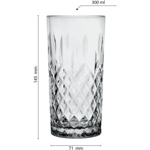 Vaso de cristal gris Ø 7x15 cm - 300 ml 6GL3470