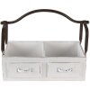 Clayre & Eef 6H1914W Caja de almacenaje 41x19x29 cm Madera blanca Metal