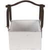 Cesta de madera blanca 24x19x28 cm 6H1915W